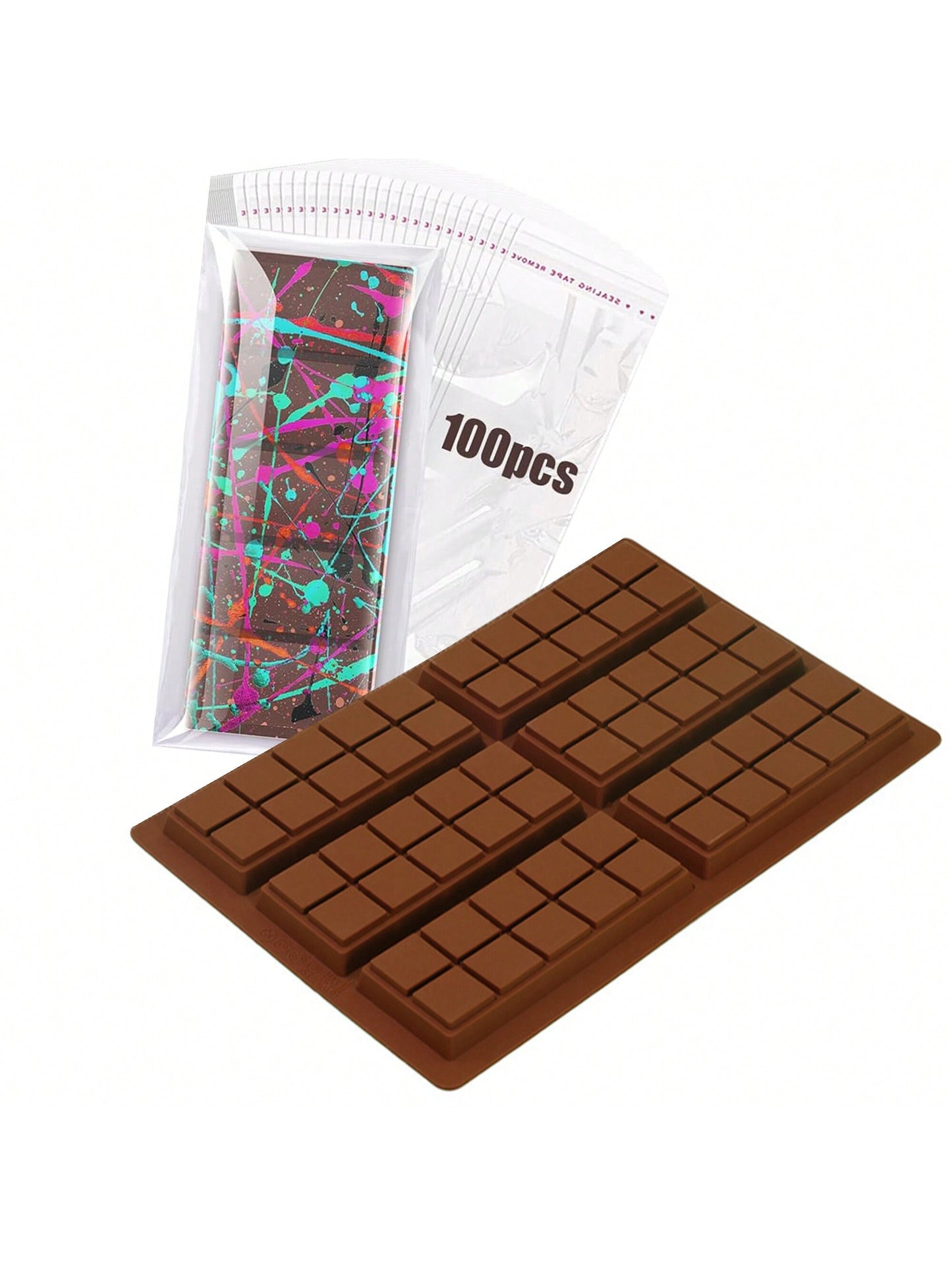 قالب شريحة شوكولاتة ب- 6 تجاويف عميقة