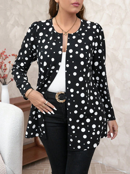 معطف كاجوال نقطي