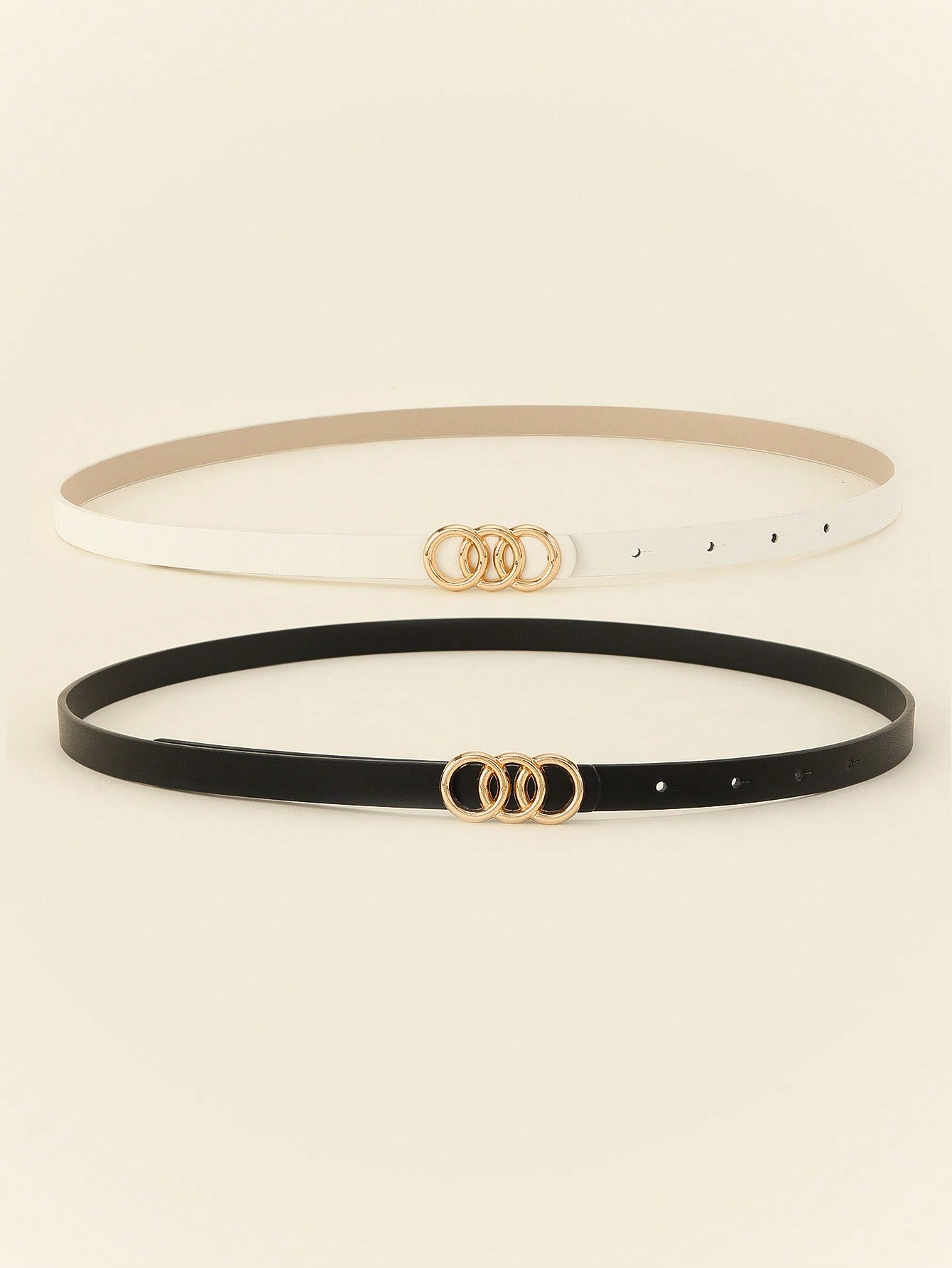 حزام خصر مرتبط ثلاثي الدائرة أنثوي بسيط مجموعة من قطعتين