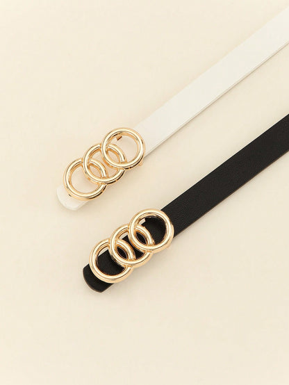 حزام خصر مرتبط ثلاثي الدائرة أنثوي بسيط مجموعة من قطعتين