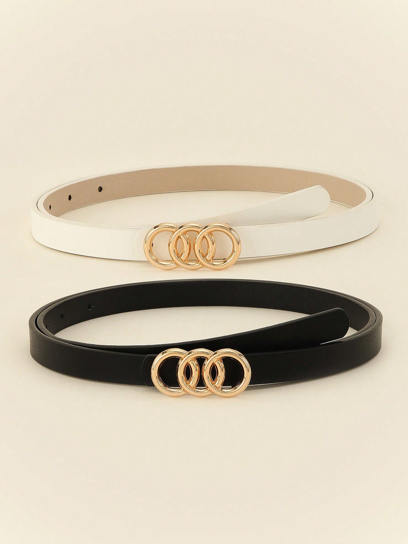 حزام خصر مرتبط ثلاثي الدائرة أنثوي بسيط مجموعة من قطعتين