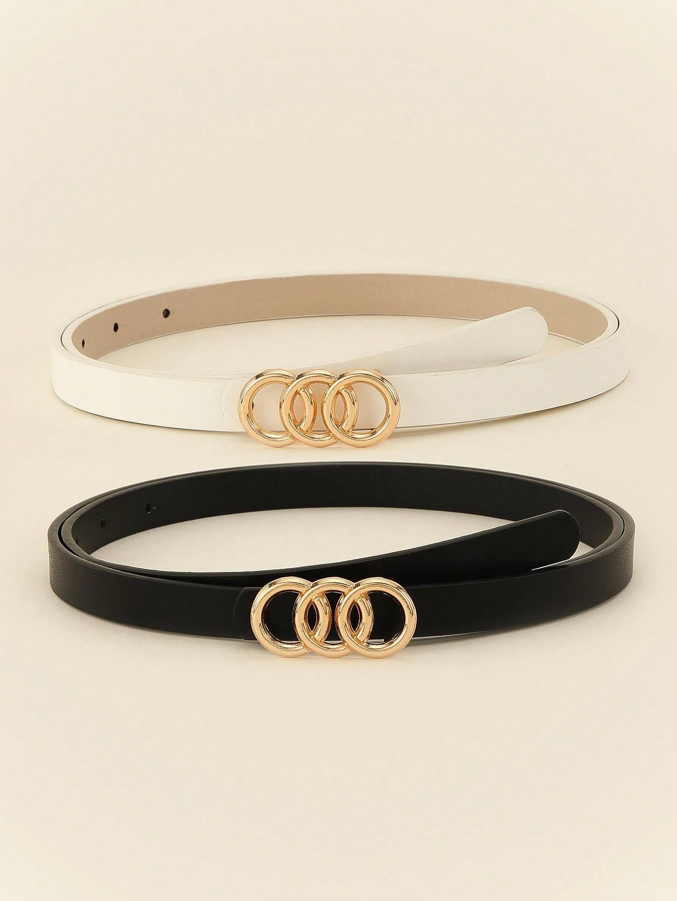 حزام خصر مرتبط ثلاثي الدائرة أنثوي بسيط مجموعة من قطعتين