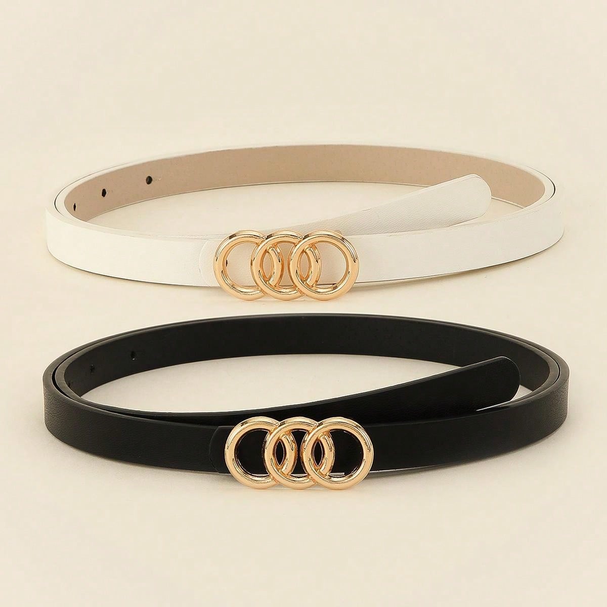 حزام خصر مرتبط ثلاثي الدائرة أنثوي بسيط مجموعة من قطعتين