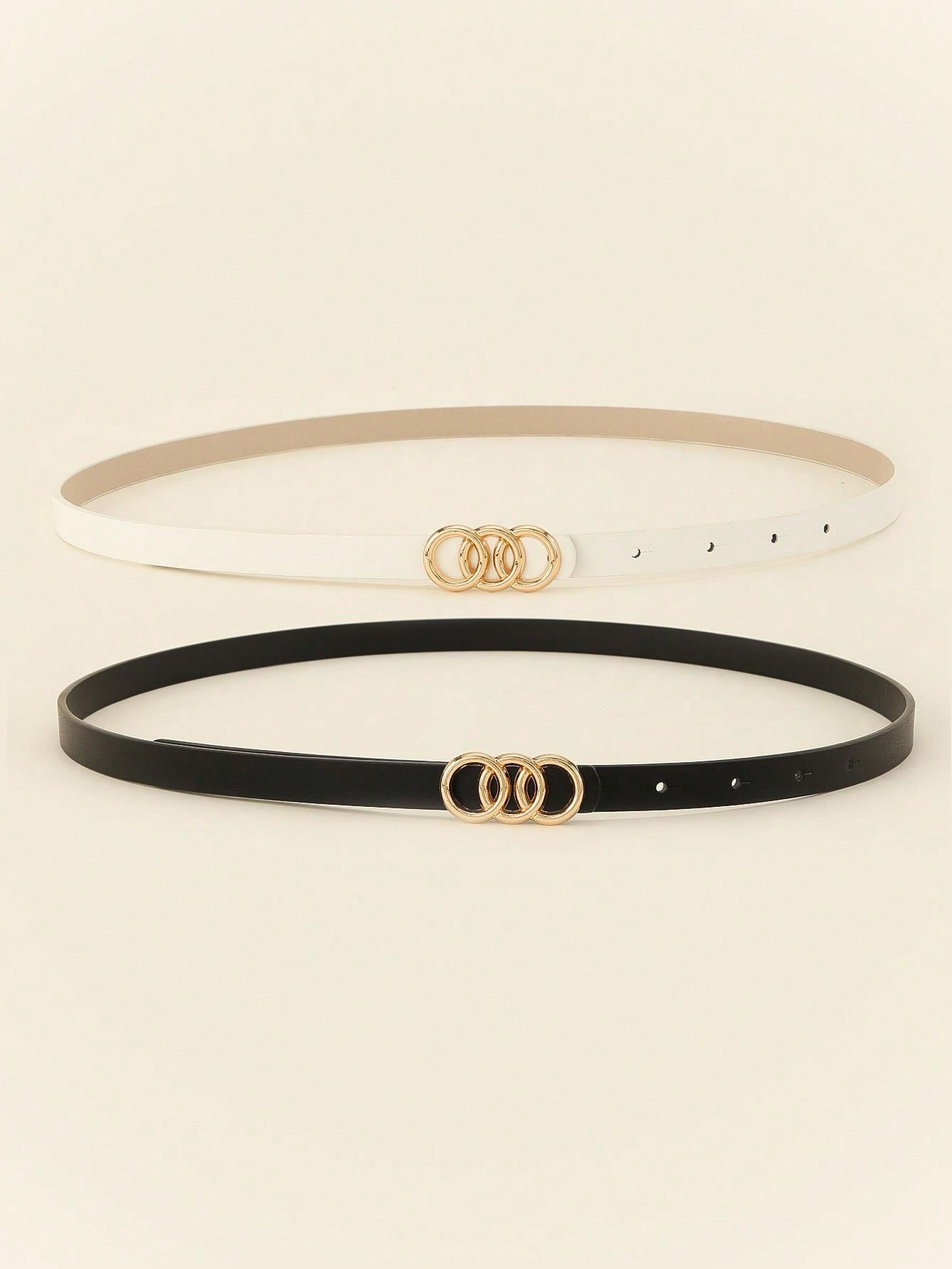 حزام خصر مرتبط ثلاثي الدائرة أنثوي بسيط مجموعة من قطعتين