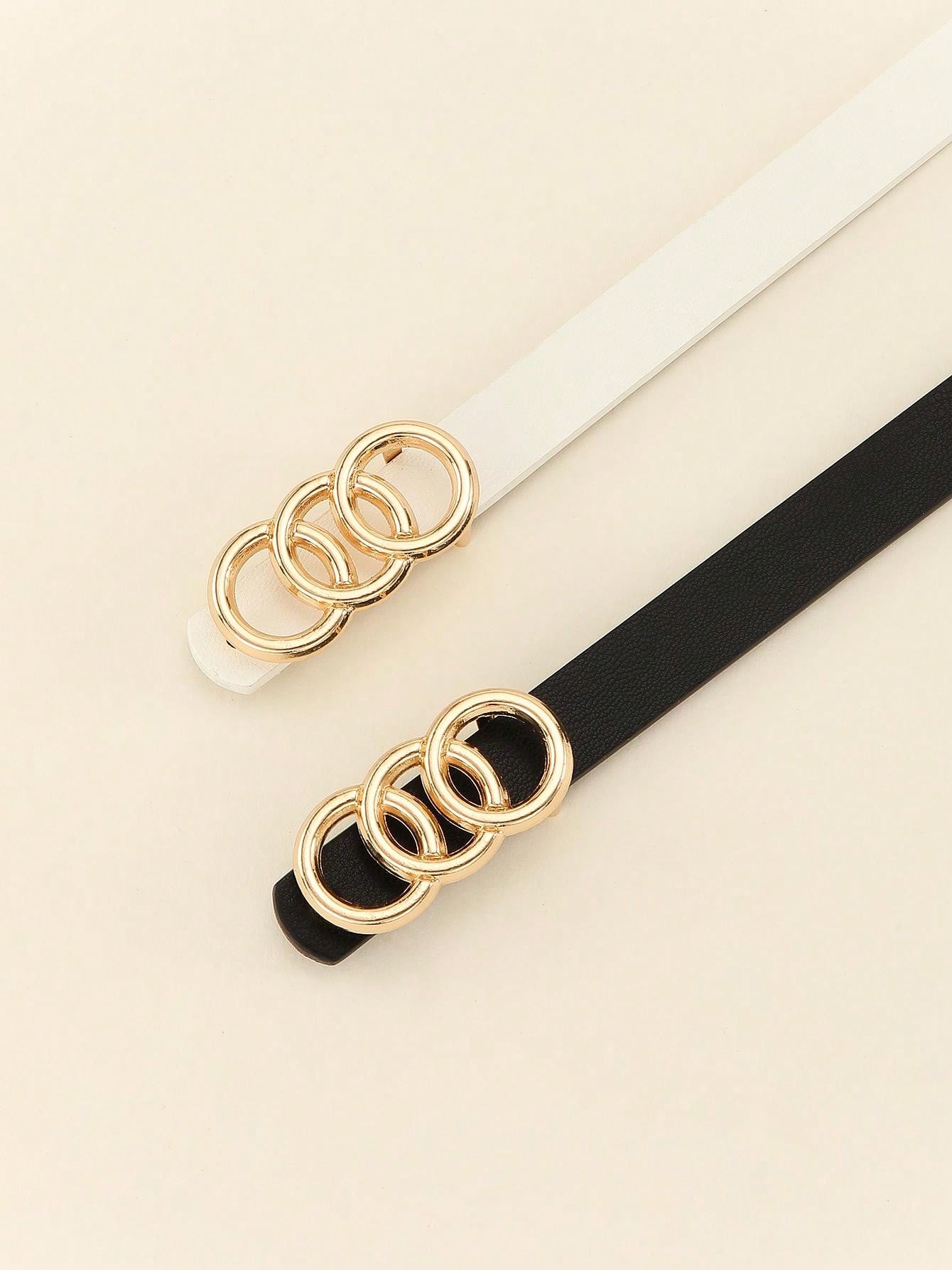 حزام خصر مرتبط ثلاثي الدائرة أنثوي بسيط مجموعة من قطعتين