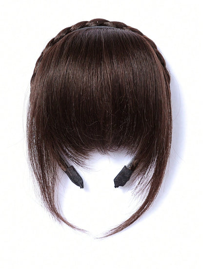 شعر بني طبيعي  الباروكات الغرة