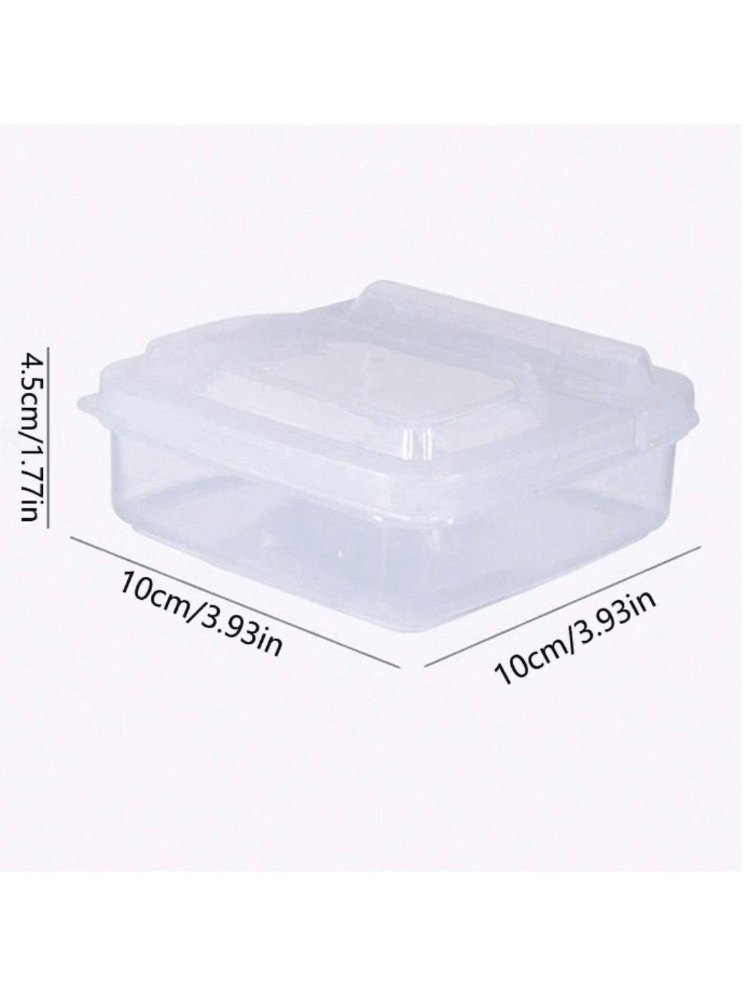 صندوق تخزين للثلاجة قطعة واحدة ، حاوية للحفاظ على الطازجة للمكعبات الفاكهة والجبن والصلصة ، مع غطاء ، شكل مربع