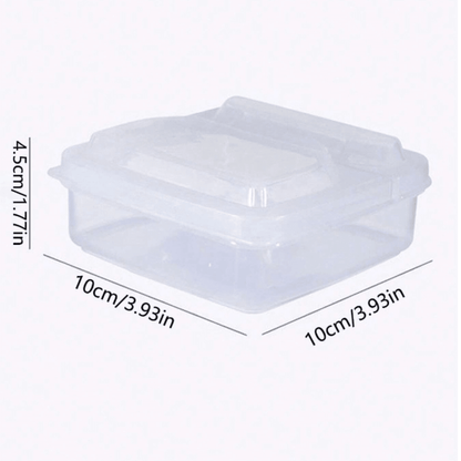صندوق تخزين للثلاجة قطعة واحدة ، حاوية للحفاظ على الطازجة للمكعبات الفاكهة والجبن والصلصة ، مع غطاء ، شكل مربع