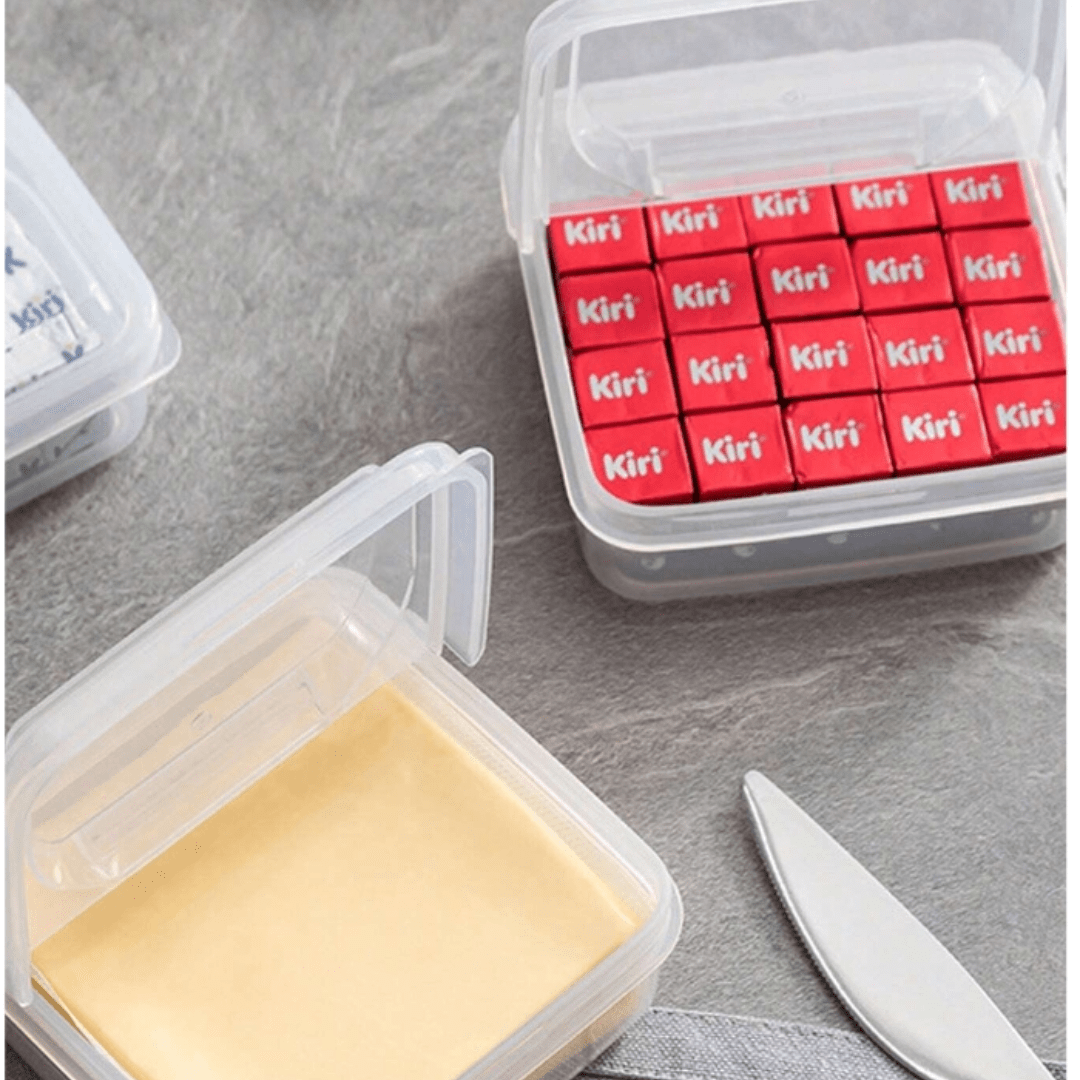 صندوق تخزين للثلاجة قطعة واحدة ، حاوية للحفاظ على الطازجة للمكعبات الفاكهة والجبن والصلصة ، مع غطاء ، شكل مربع