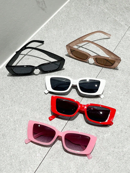 نظارات شمسية كلاسيكية لطيفة بإطار مربع 5 قطع