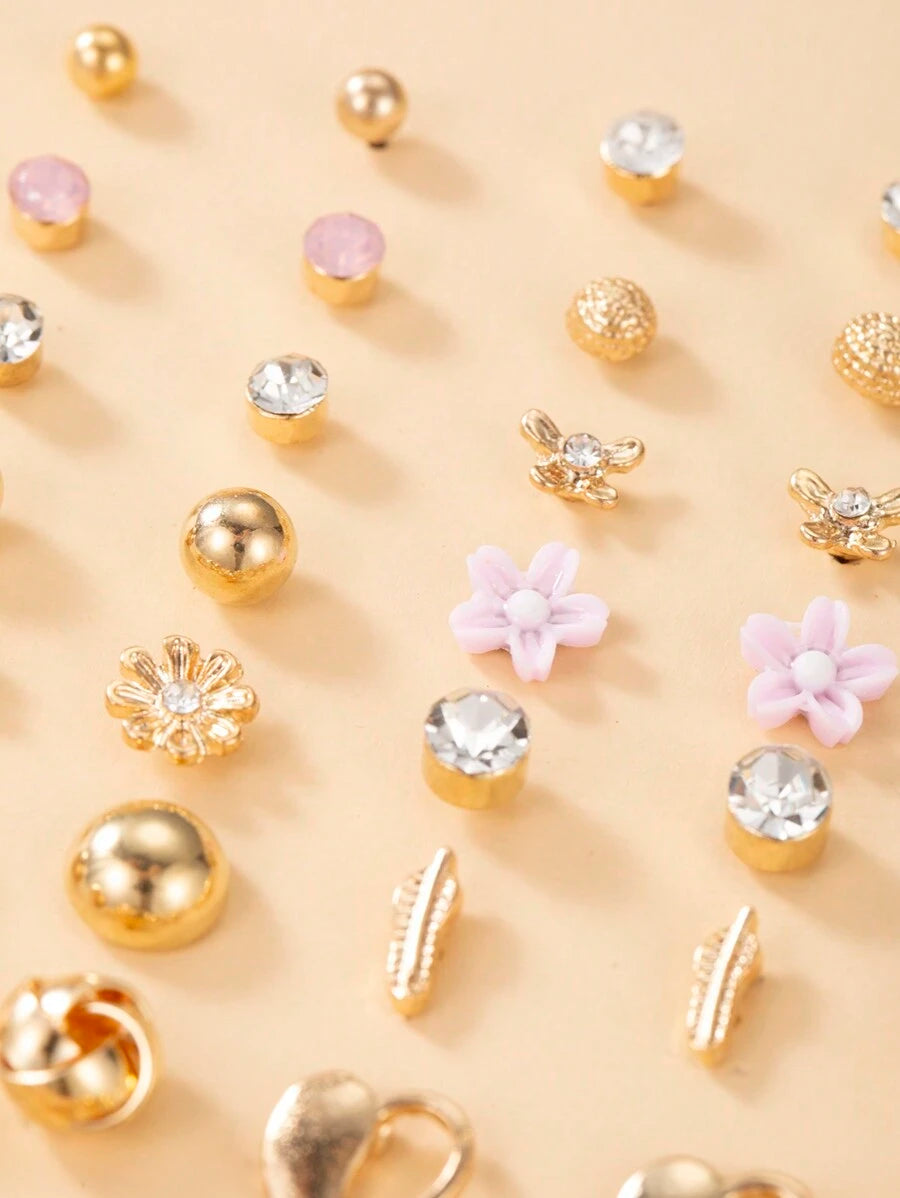 طقم 30 زوج من أقراط