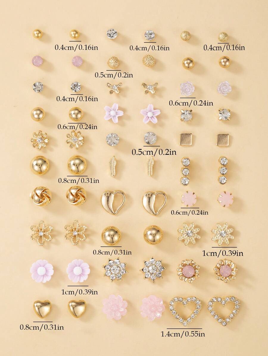 طقم 30 زوج من أقراط