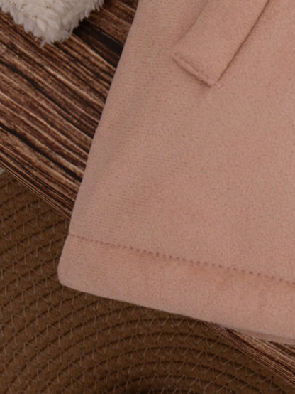 معطف فليس أنيق للفتيات الرضع ذو اثنين من الأزرار، خريف/شتاء