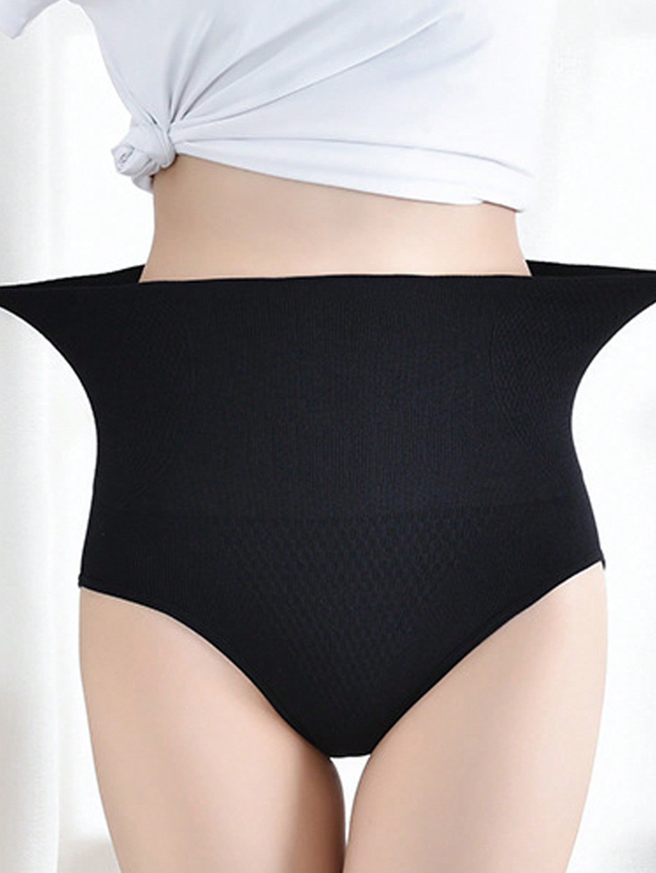 قطعة واحدة من ملابس الشكل بعد الولادة ذات الخصر العالي