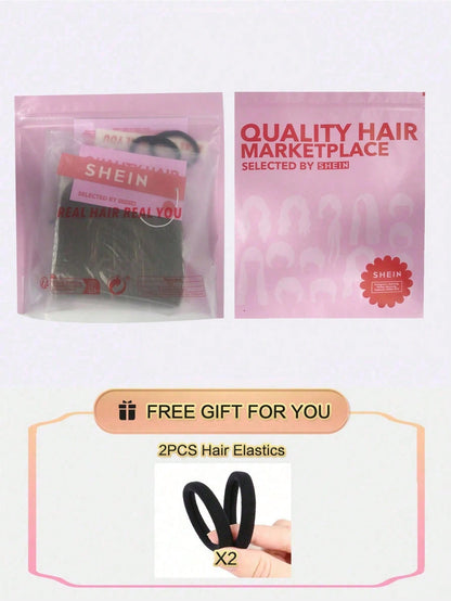 شعر بني فرنسي قصير مع لحيتين جانبيتين، إكسسوارات شعر متصلة سهلة للمبتدئين