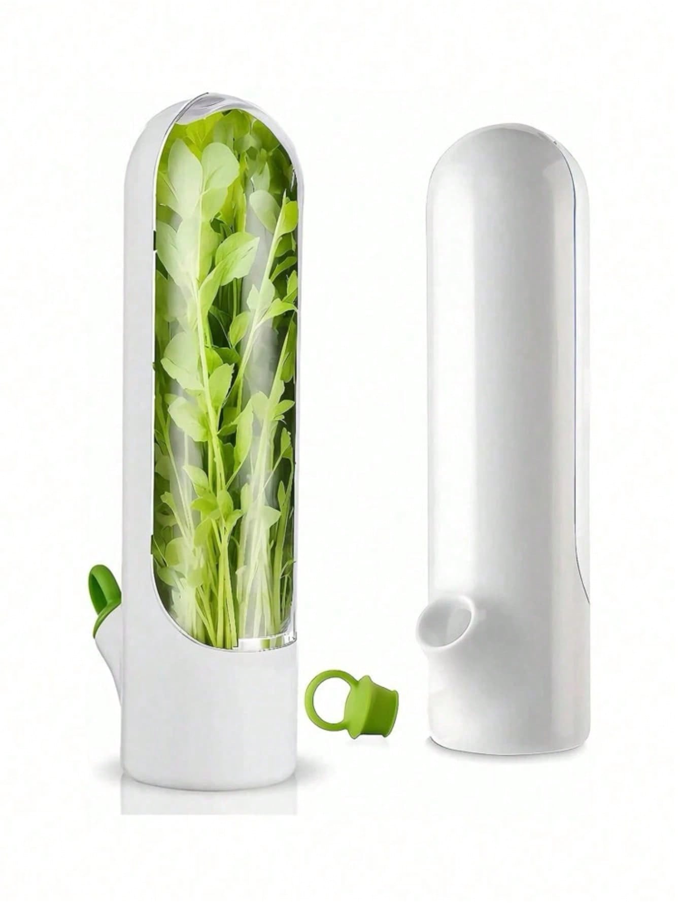 حاوية حافظة الأعشاب مع قطع لحفظ وتخزين الخضروات