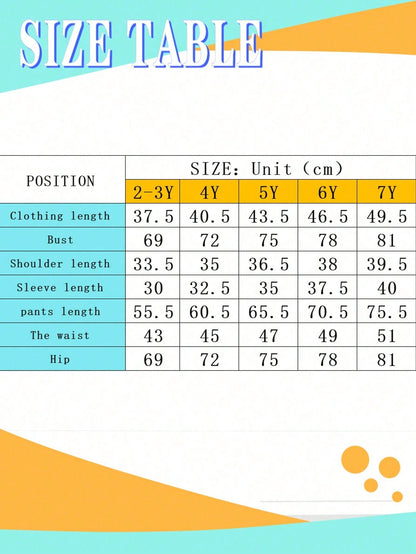 بدلة ملابس تتكون من بلوزة رياضية ذات رقبة طاقم مع طباعة أحرف، وبنطلون رياضي للأطفال الصغار