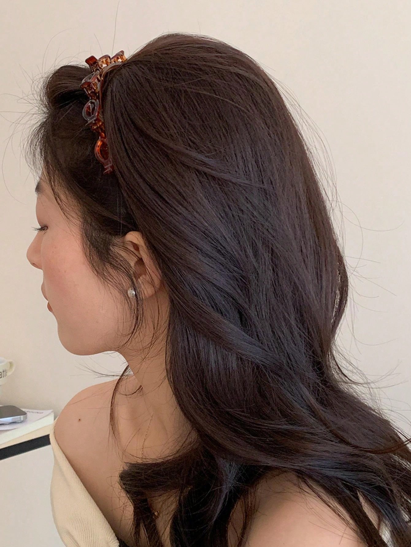 حلقة شعر متعددة الطبقات مُنسوجة بالطراز الكوري قطعة واحدة ، إكسسوار شعر أنيق وبسيط للنساء للاستخدام اليومي