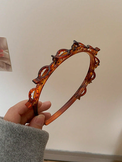 حلقة شعر متعددة الطبقات مُنسوجة بالطراز الكوري قطعة واحدة ، إكسسوار شعر أنيق وبسيط للنساء للاستخدام اليومي