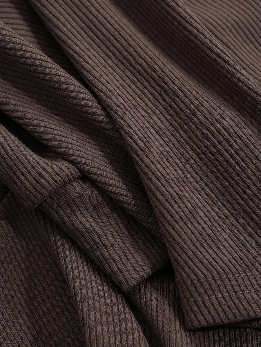 طقم فستان أحادي اللون بدون أكمام وجاكيت ذو أكمام طويلة