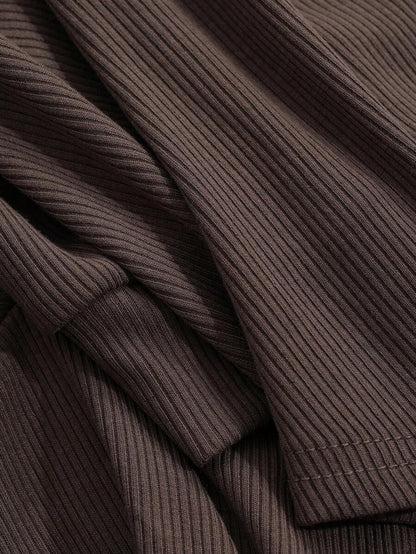 طقم فستان أحادي اللون بدون أكمام وجاكيت ذو أكمام طويلة