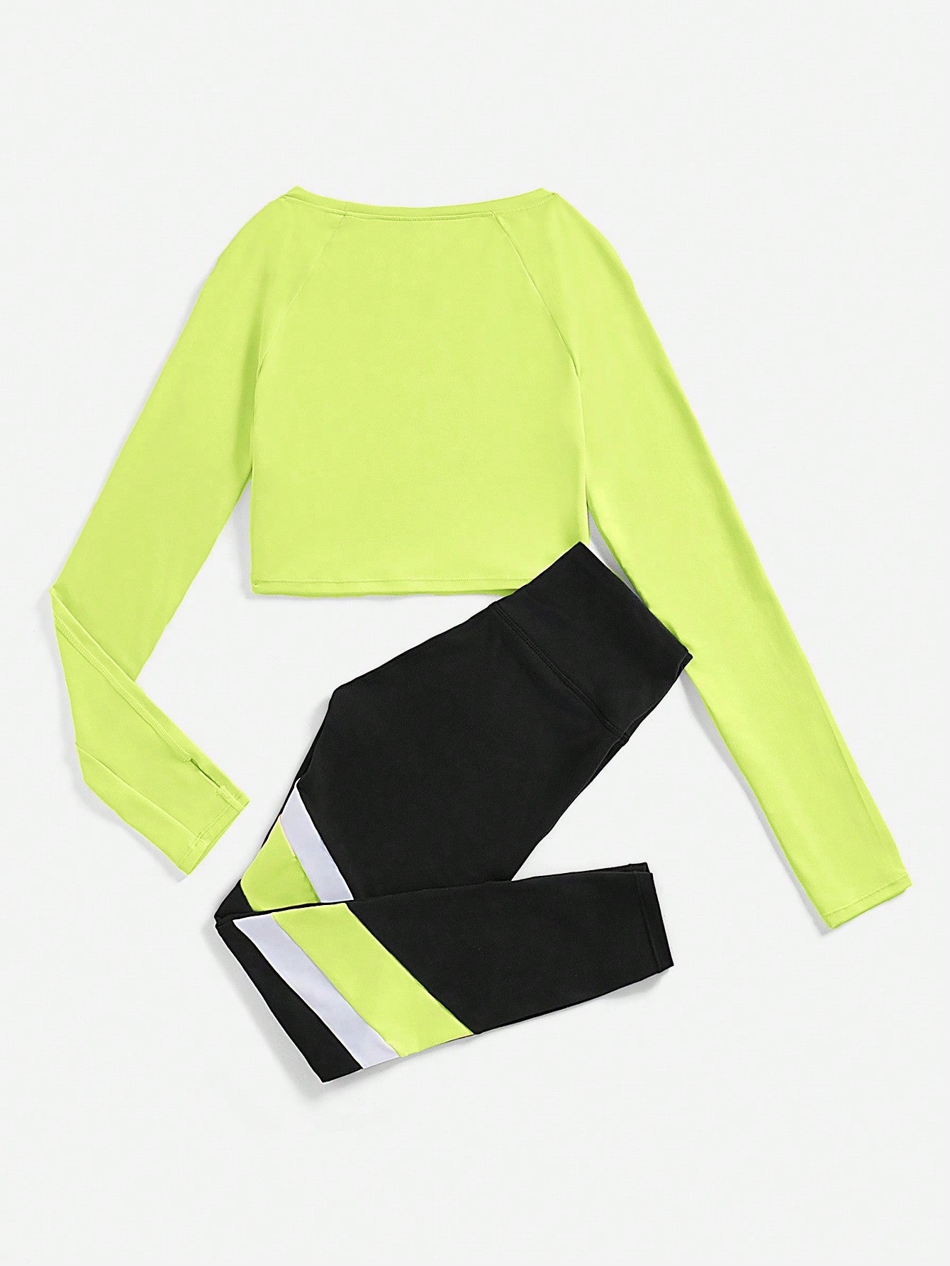 بدلة رياضية نسائية ذات كتلة ألوان عالية المرونة