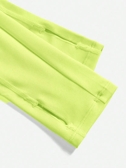 بدلة رياضية نسائية ذات كتلة ألوان عالية المرونة