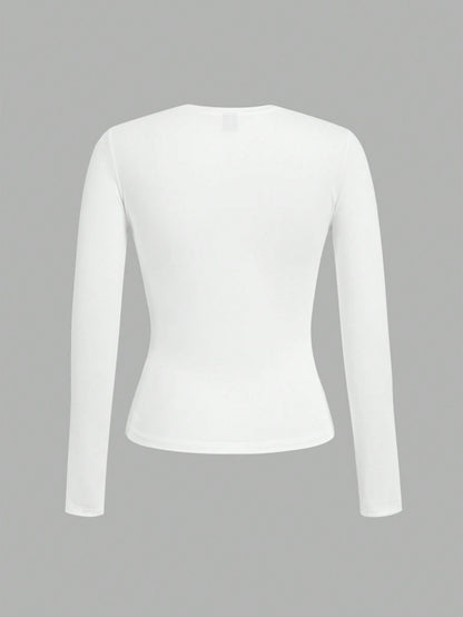 طقم 3 قطع من تيشرتات النساء بأكمام طويلة