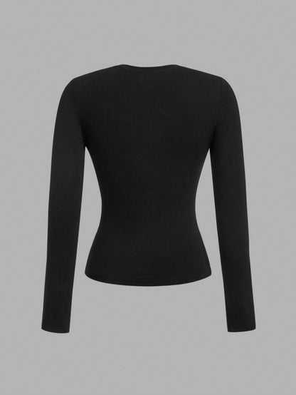 طقم 3 قطع من تيشرتات النساء بأكمام طويلة