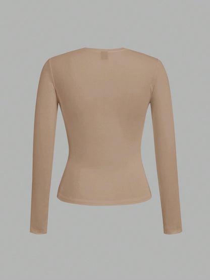 طقم 3 قطع من تيشرتات النساء بأكمام طويلة