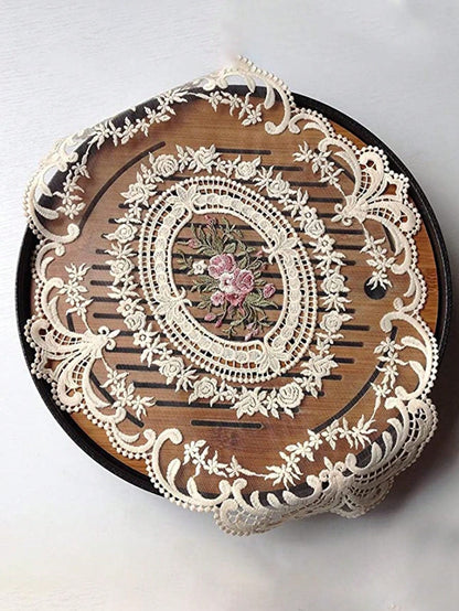 قطعة واحدة مفرش مطرز بالزهور