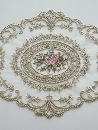 قطعة واحدة مفرش مطرز بالزهور