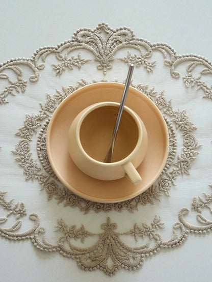 قطعة واحدة مفرش مطرز بالزهور