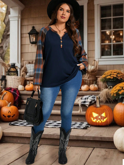 قمصان ذات أكمام طويلة لأحجام كبيرة لموسم الخريف والهالوين