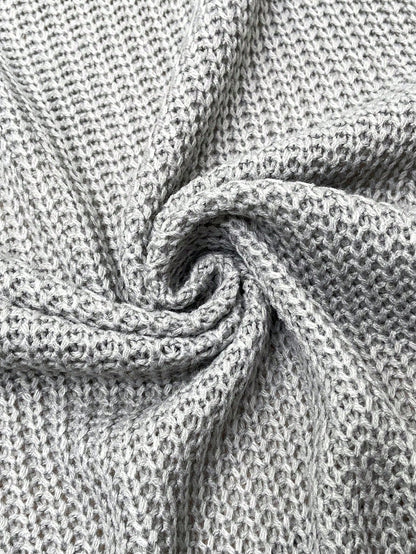 كارديجان فضفاض كاجوال بأكمام طويلة وياقة متساقطة وربطة أمامية للنساء ذوات المقاسات الكبيرة في الخريف والشتاء