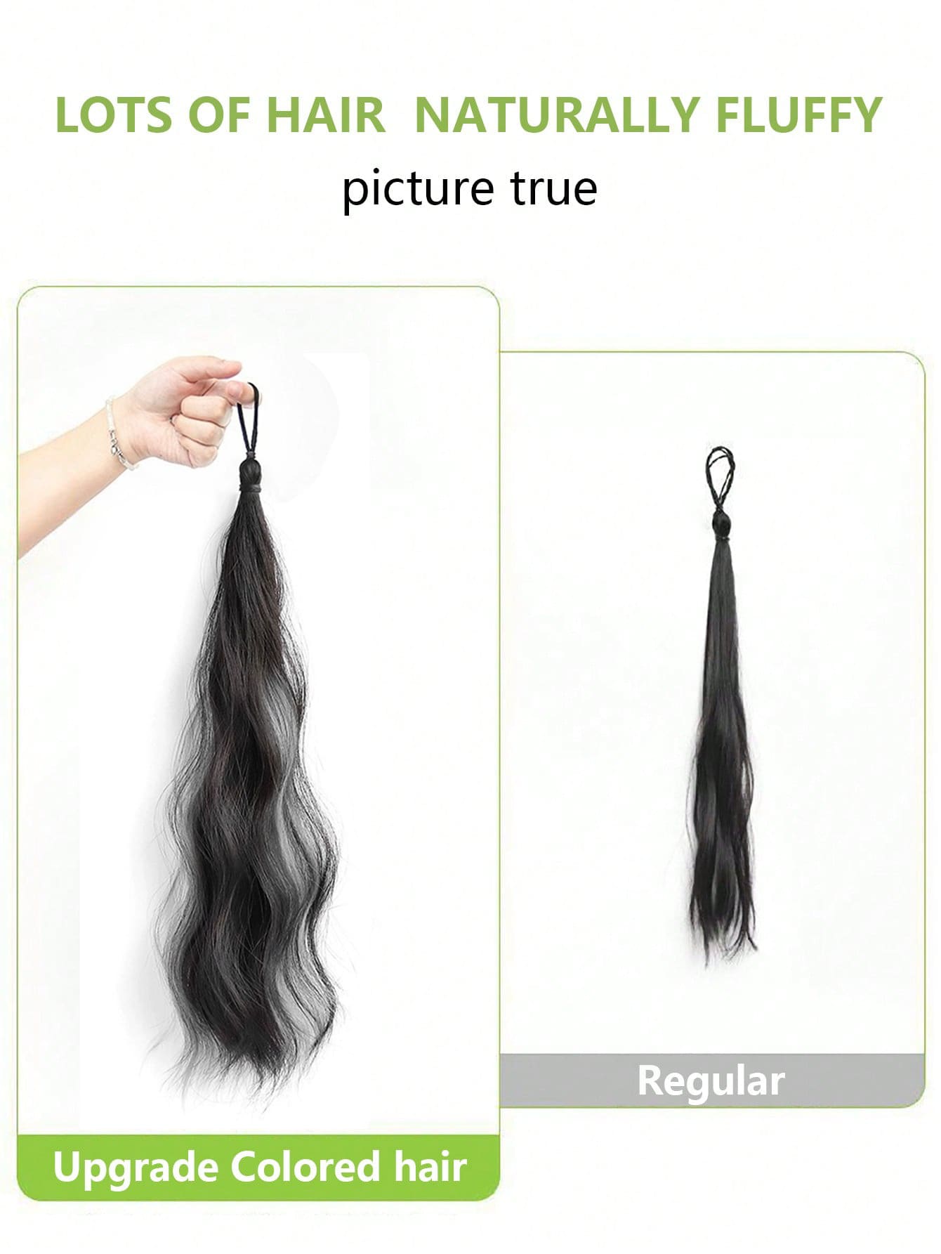 قطعة واحدة صانع كعكة الشعر الصناعي بطول 20 بوصة، ملحقات ربطات شعر مجعدة فوضوية على شكل حلقة للنساء