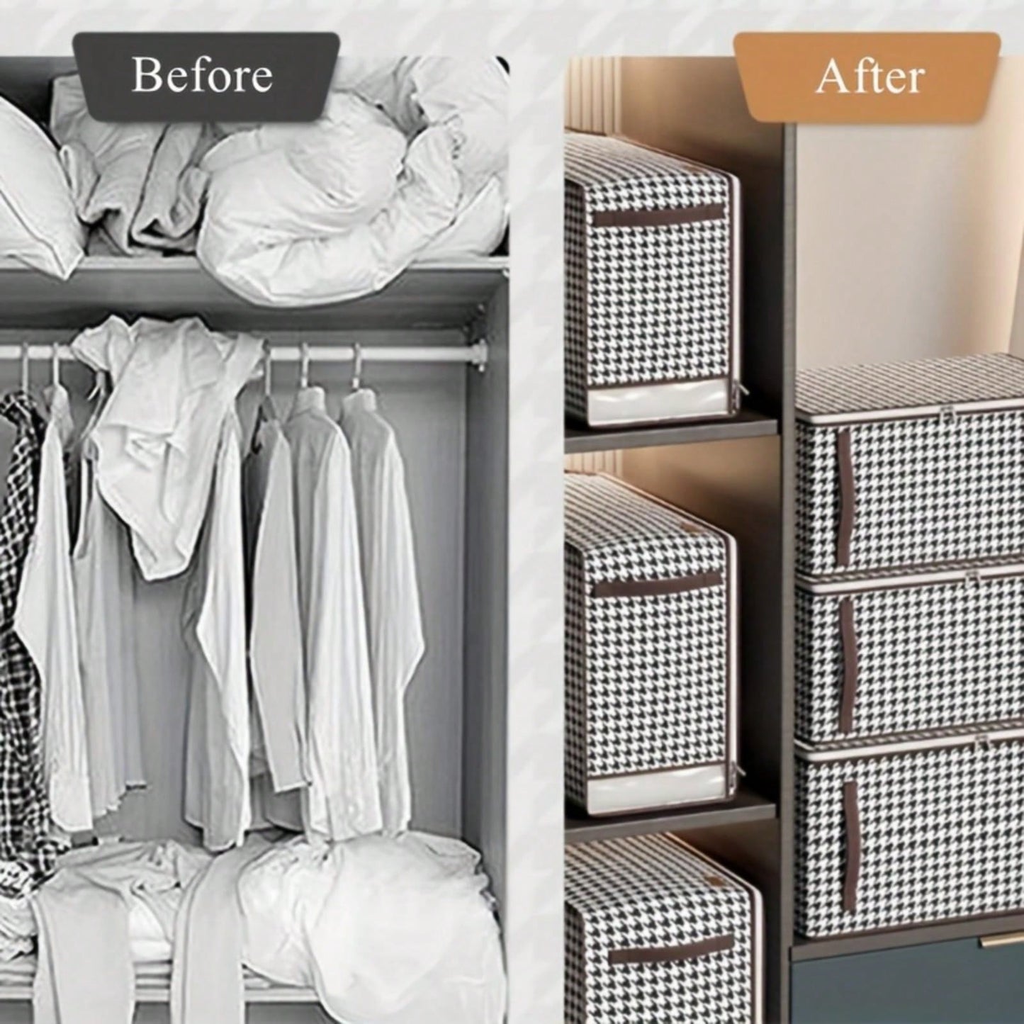 أكياس تخزين المفروشات مع مقابض معززة