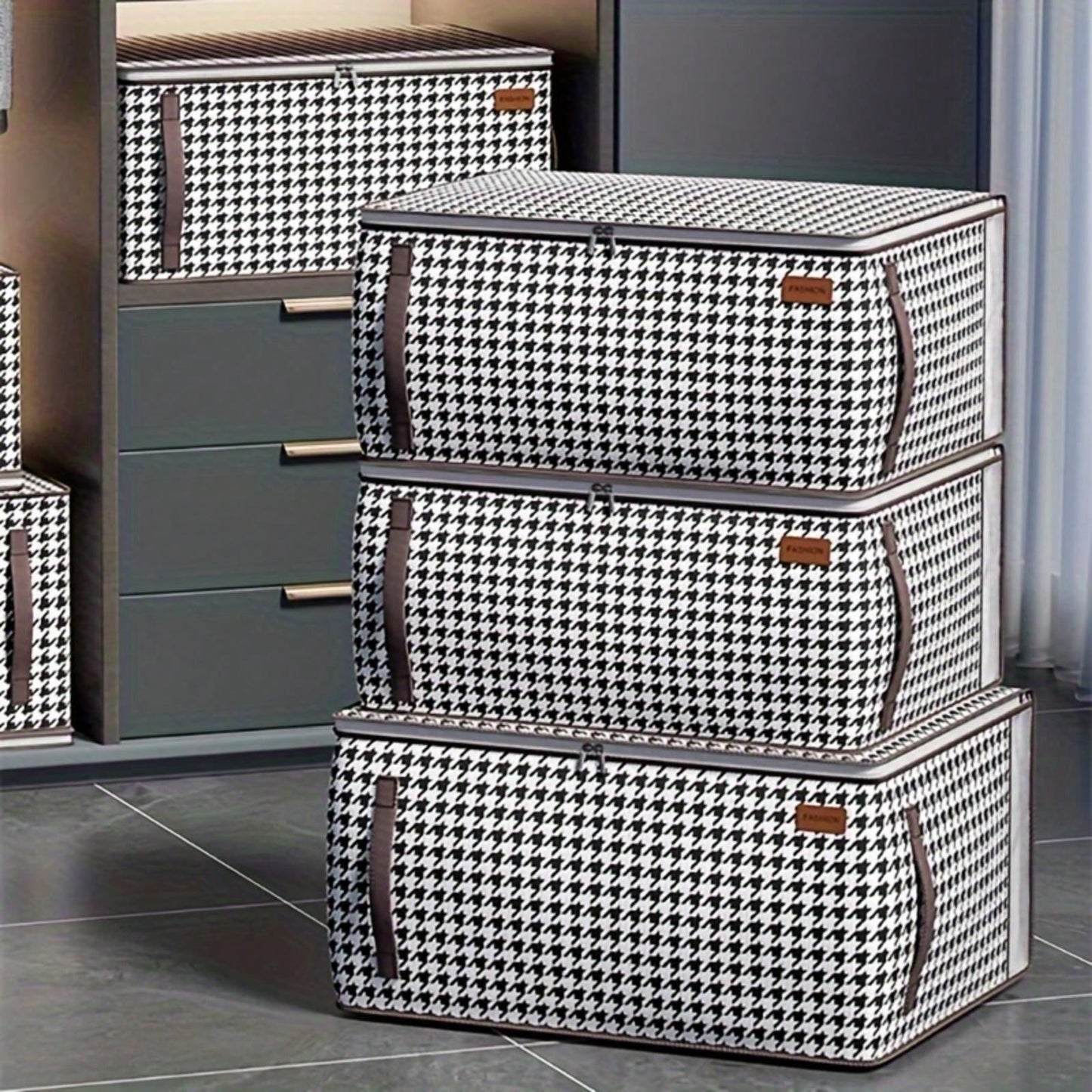 أكياس تخزين المفروشات مع مقابض معززة