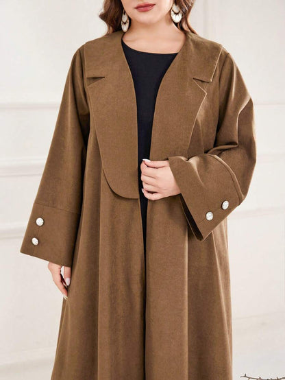 جلابية عربية طويلة أنيقة بأكمام طويلة بحجم كبير