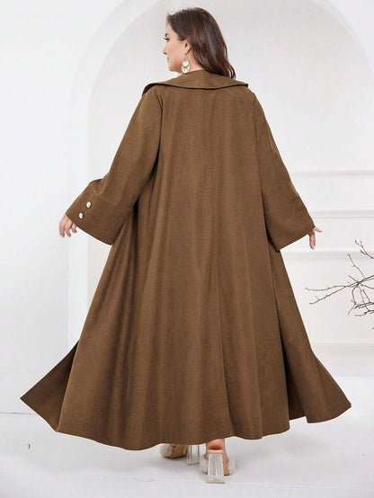 جلابية عربية طويلة أنيقة بأكمام طويلة بحجم كبير