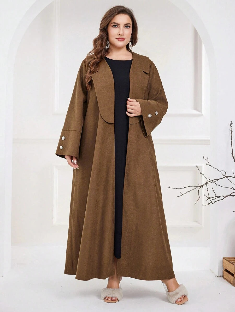 جلابية عربية طويلة أنيقة بأكمام طويلة بحجم كبير