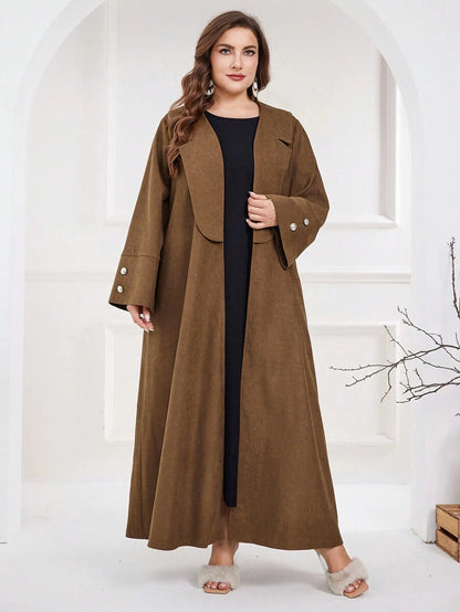 جلابية عربية طويلة أنيقة بأكمام طويلة بحجم كبير