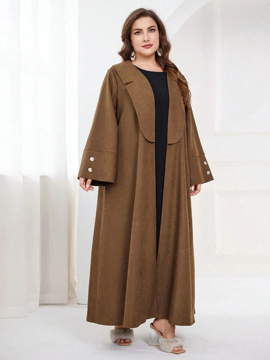 جلابية عربية طويلة أنيقة بأكمام طويلة بحجم كبير