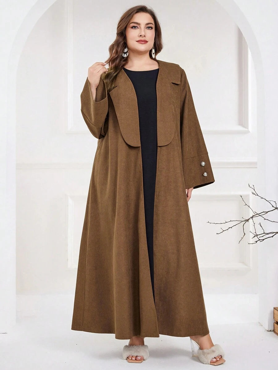 جلابية عربية طويلة أنيقة بأكمام طويلة بحجم كبير