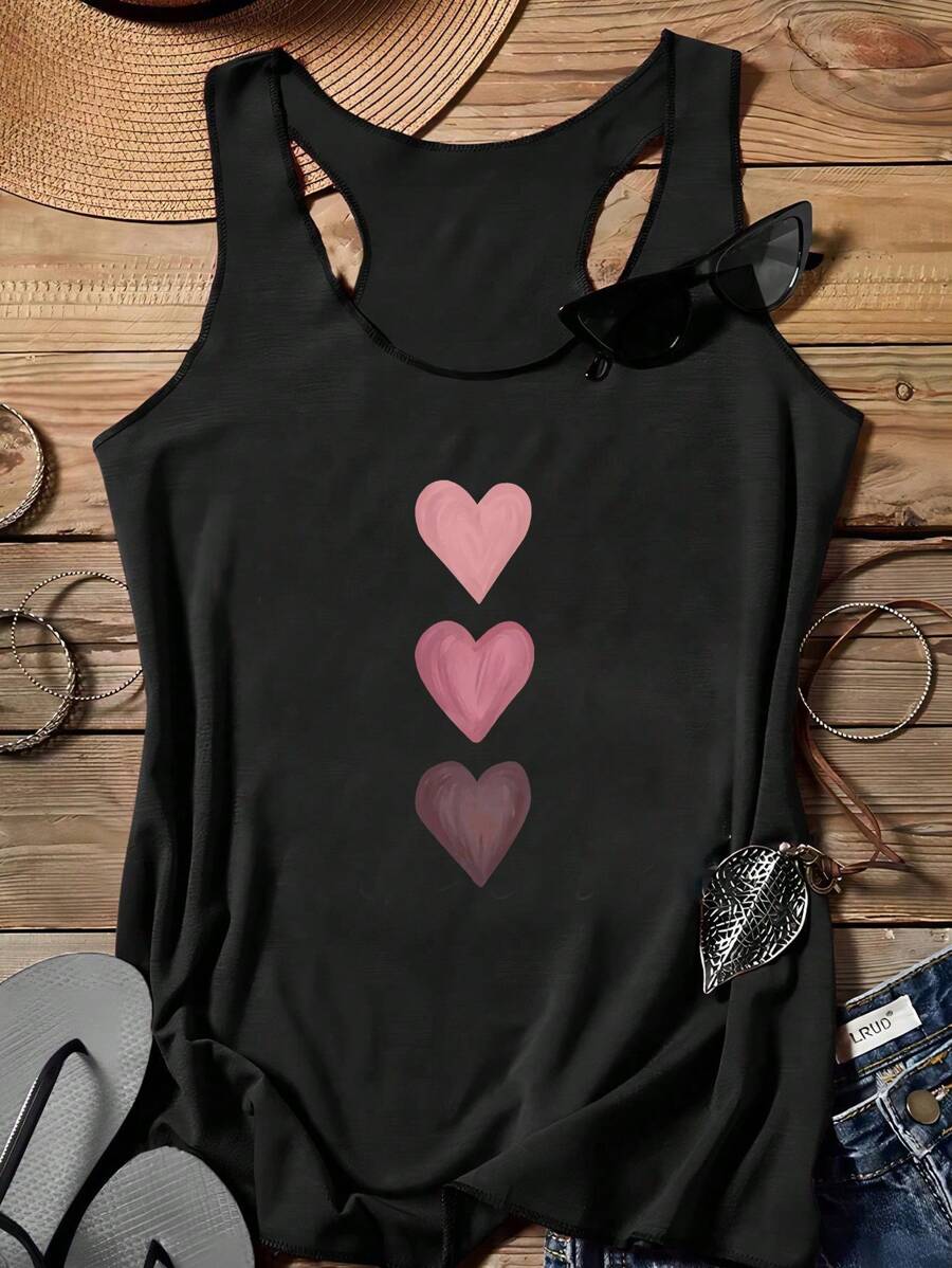 سترة خفيفة عادية بنمط قلب للنساء مناسبة للصيف