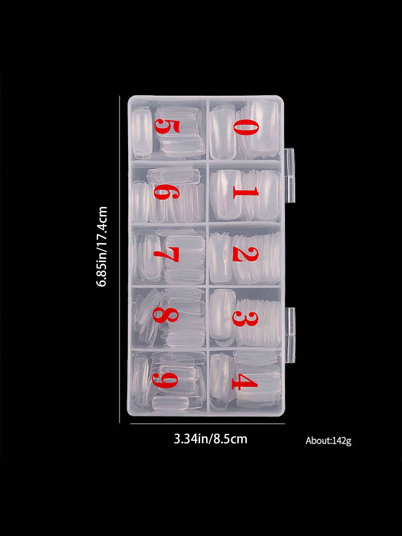 أظافر اصطناعية شفافة وبيضاء حليبية