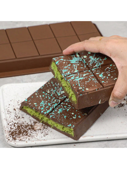 قوالب قالب بار الشوكولاتة قطعة واحدة، قوالب قالب بار الشوكولاتة السيليكون السميكة والكبيرة، قالب بار حلوى الشوكولاتة الكبيرة للخبز الذاتي