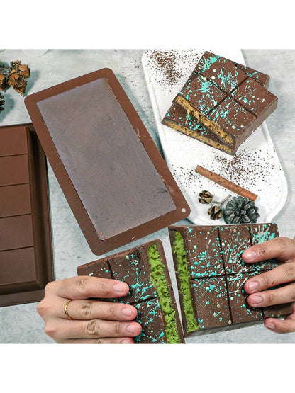 قوالب قالب بار الشوكولاتة قطعة واحدة، قوالب قالب بار الشوكولاتة السيليكون السميكة والكبيرة، قالب بار حلوى الشوكولاتة الكبيرة للخبز الذاتي