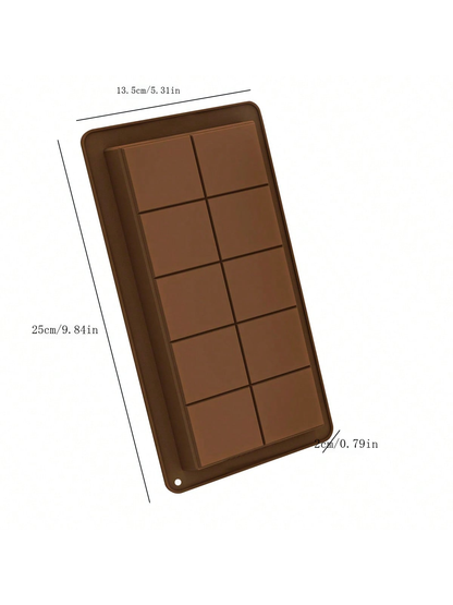 قوالب قالب بار الشوكولاتة قطعة واحدة، قوالب قالب بار الشوكولاتة السيليكون السميكة والكبيرة، قالب بار حلوى الشوكولاتة الكبيرة للخبز الذاتي
