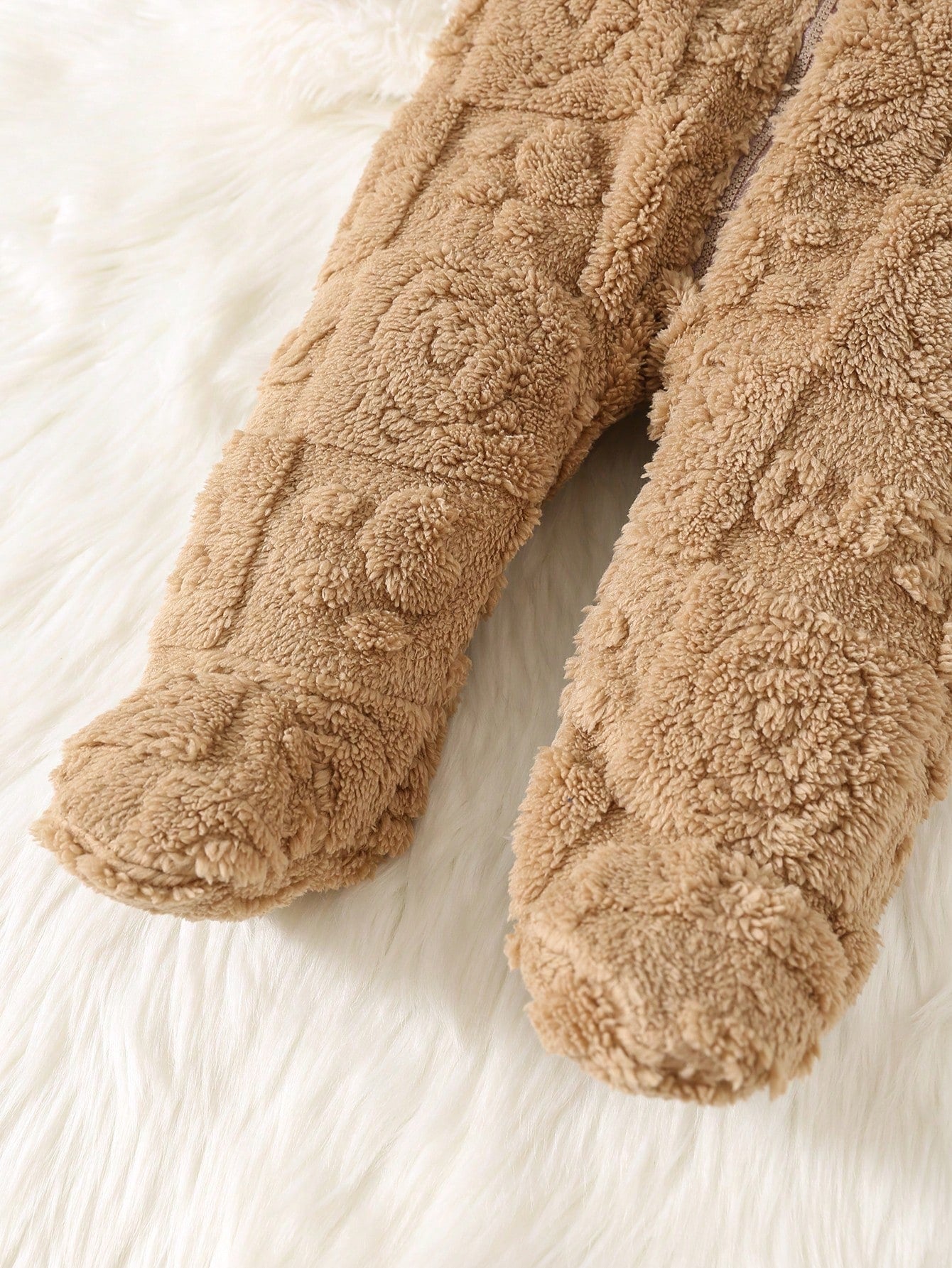 رومبير رضيع ذو رسومات كرتونية لطيفة من الفليس مزودة بغطاء رأس وأقدام، مناسبة للخريف والشتاء، للداخل والخارج، للأولاد والبنات الرضع